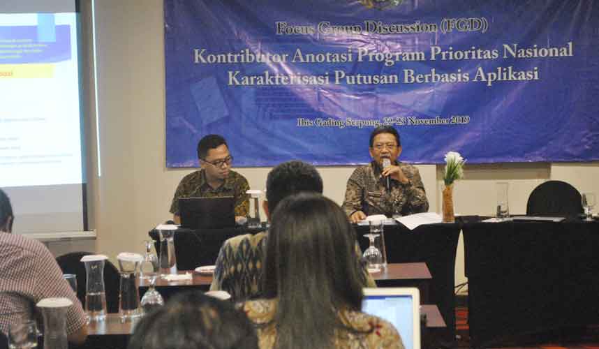 KY Gelar FGD Bagi Kontributor Anotasi Program Aplikasi Karakterisasi Putusan