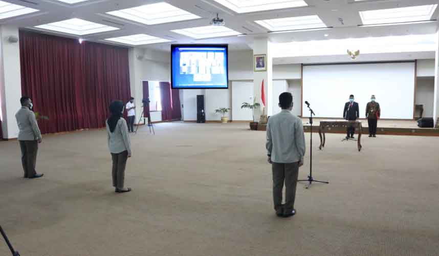 Imbas Covid 19, KY Lantik PNS Baru dan Pejabat Fungsional dengan Aplikasi Konferensi Video