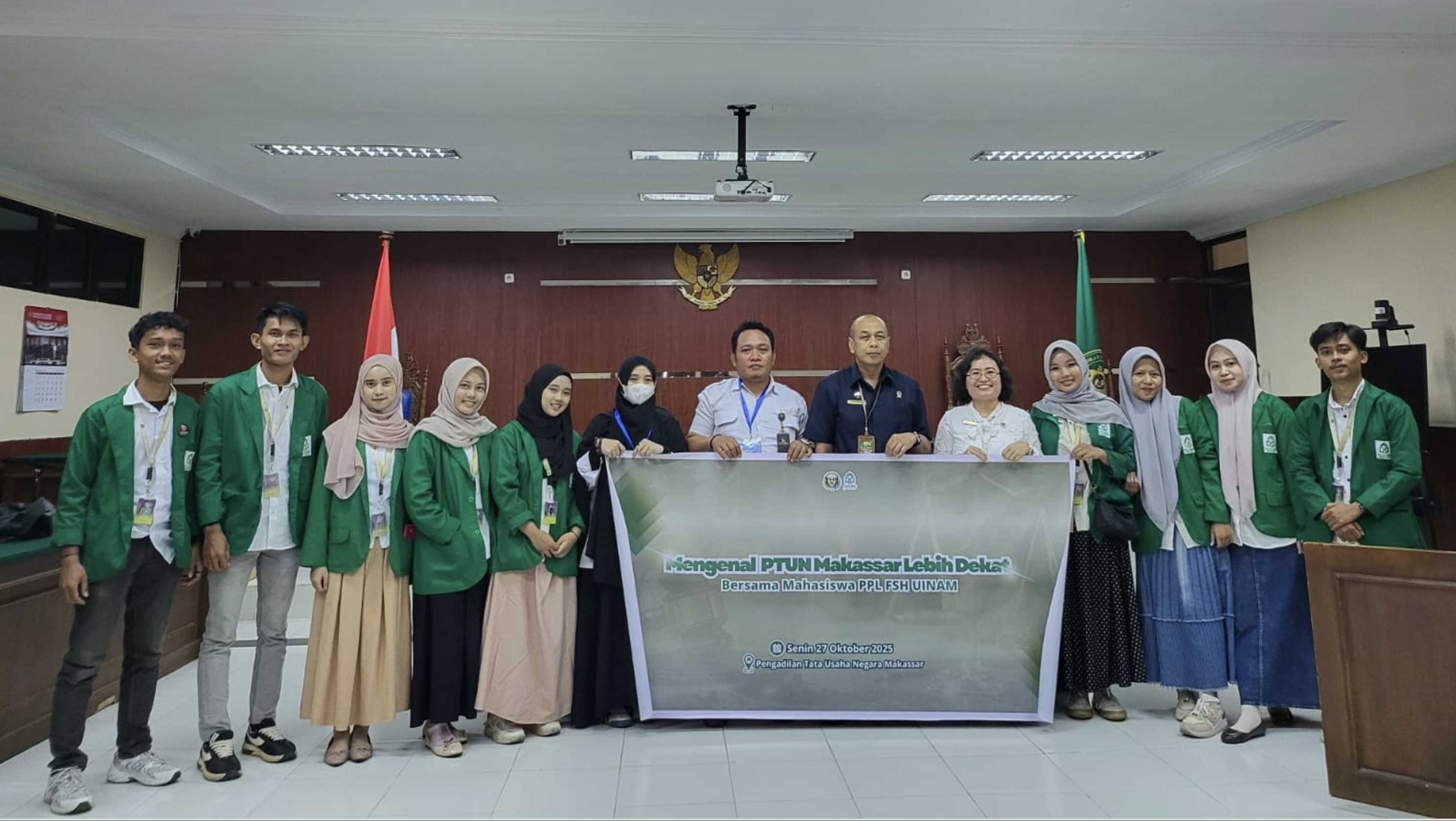 Mahasiswa PPL Penghubung KY Sulsel Kunjungi PTUN Makassar