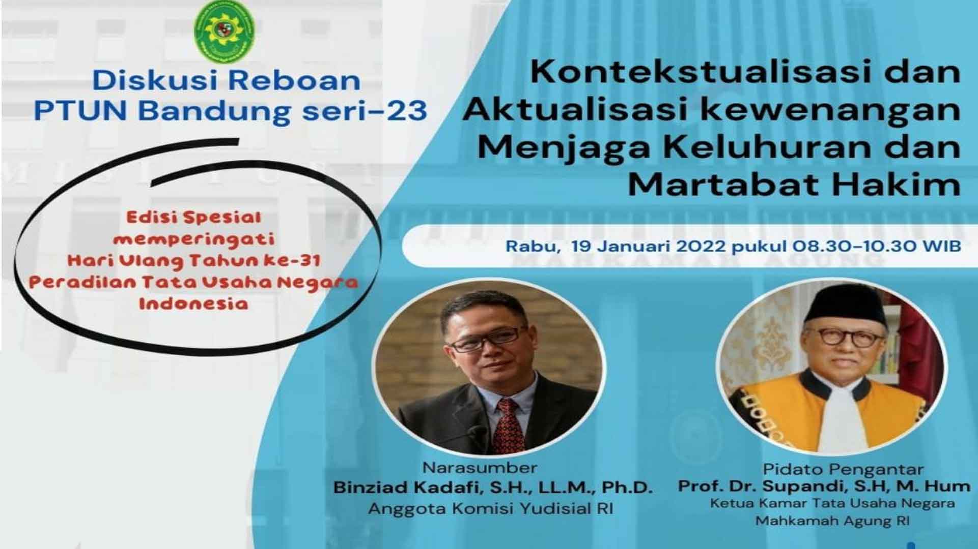 Anggota KY Binziad Kadafi Berbicara Keluhuran dan Martabat Hakim Sambil Memperingati HUT PTUN ke-31