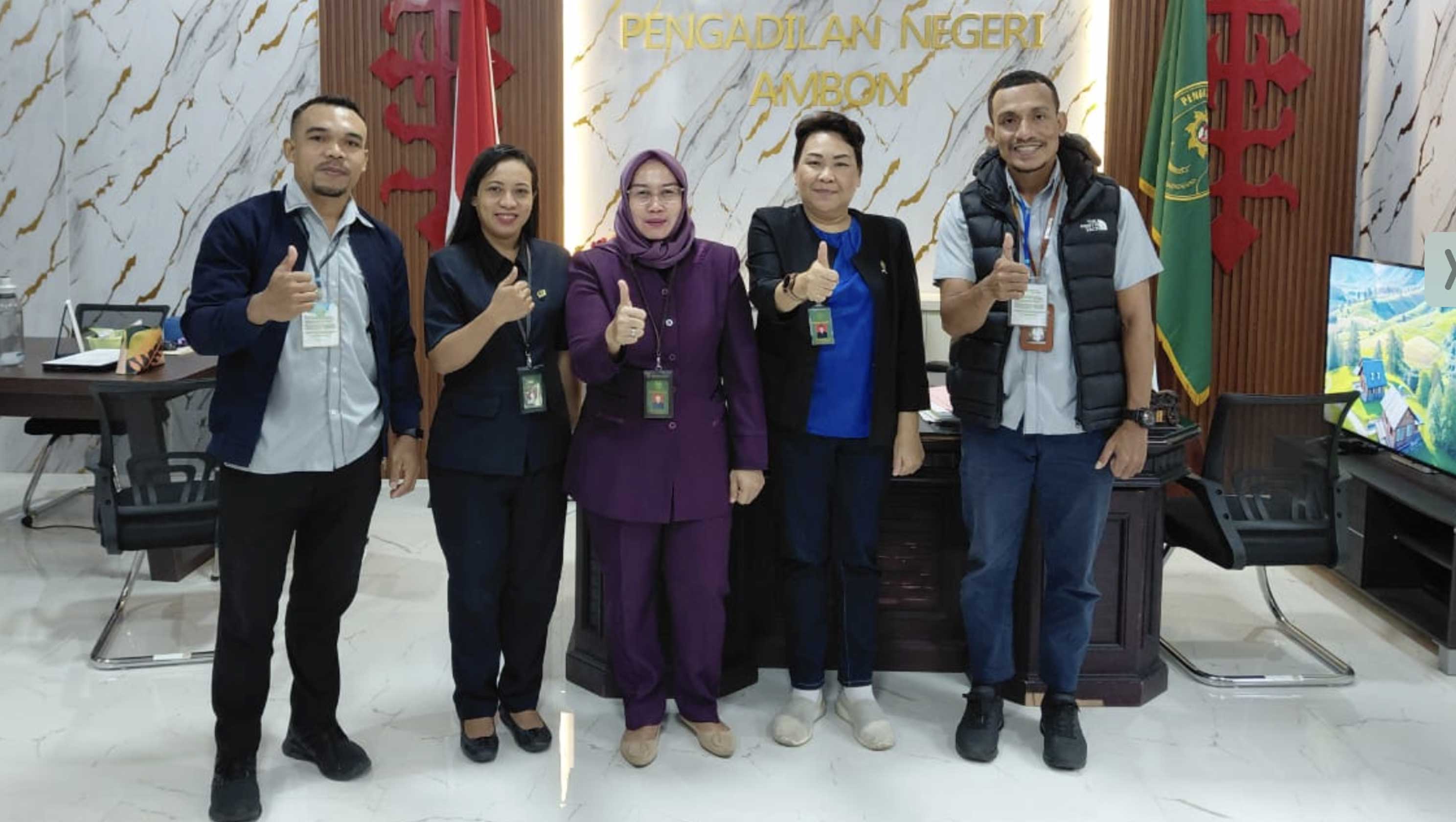 Penghubung KY Maluku Berkoordinasi dengan PN Ambon terkait Pemantauan Sidang Tertutup